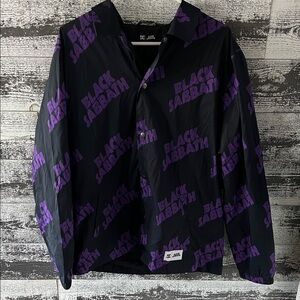 NWT DC Black Jacket with Purple "Black Sabbath" Logo Print